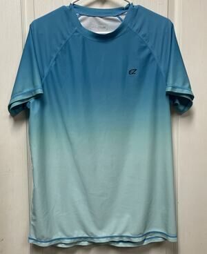 EZRUN Blue Gradient Athletic Running Shirt Size M NWT